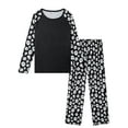 thumbnail image 2 of DARING DIVA Pajama Set Print Long Pajama Top Matching Sleep Pant ["Men"] M Black, 2 of 5