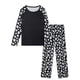 thumbnail image 2 of INSPIRAR CHIC Conjunto de Pijama de Halloween con Estampado para Fiesta Cosplay de Manga Larga, Parte Superior y Pantalones a Juego, Conjunto de Pijamas Familiar ["Hombres"] XL Negro, 2 of 5