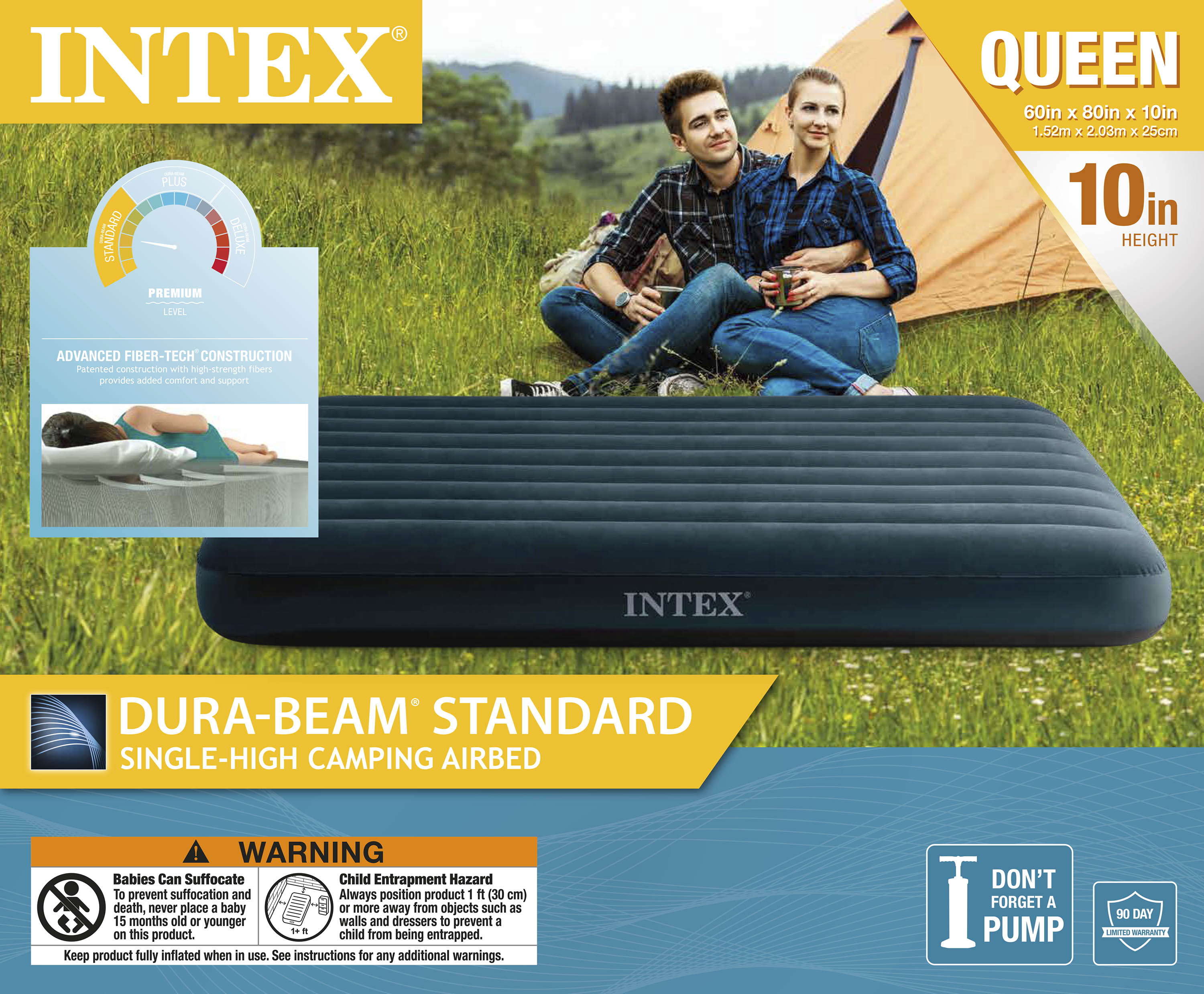 Intex 10in Standard Dura-Beam Airbed Mattress - Pump Not Included - Queen - image 2 of 9