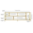 thumbnail image 6 of Evelyn&Zoe Winthrop Rectangular TV Stand with Glass Shelves for TV's up to 75", Brass, 6 of 9