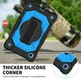thumbnail image 4 of Galaxy Tab A 8.0 Case 2019, SM-T290/SM-T295 Case for Kids, Allytech Hard PC + Soft Silicone Drop-Proof Kickstand Case with Adjustable Hand Strap/Detachable Shoulder Strap Cover, Black Blue, 4 of 5