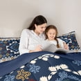 thumbnail image 5 of Feelyou Fashion Aztec Full Size Comforter Sets, Navy Damask Triangle Bedding Sets, 3pcs, 5 of 8