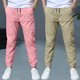 thumbnail image 2 of Odeerbi 2 Pack Boys Summer Cotton Linen Jogger Pants Casual Lightweight Elastic Waist Drawstring Sweatpants Para 3-13 Años, 2 of 9