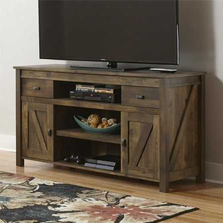 Better Homes and Gardens Falls Creek 60" TV Stand, Weathered Dark Pine