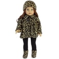thumbnail image 2 of Sophia's 4-Piece Leopard Print Coat, Hat, and Boots with Black Leggings for 18" Dolls, Multi, 2 of 5