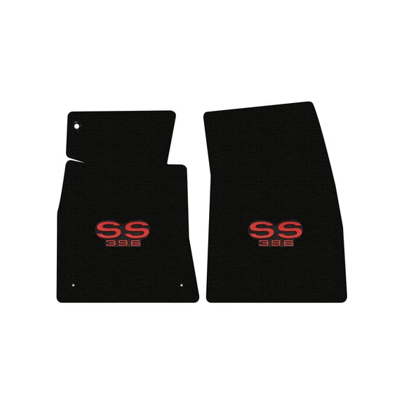 Lloyd Mats LogoMat Custom-Fit 2PC Carpet Floor Mats for 1964-1965 Chevrolet Chevelle, Black
