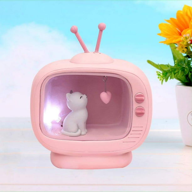 Cat in tv night light deals