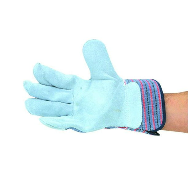 PR BLU/GRY FIT MOST SPLIT PALM LTHR GLOV