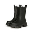 thumbnail image 5 of Alrisco Women's Chunky Mid Calf Elastic Collar Round Toe Boot by HeartThentic 20608, 5 of 8