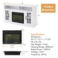 thumbnail image 4 of Giantex 58 inch TV Stand w/Electric Fireplace, TV Entertainment Center w/Fireplace Insert, White, 4 of 9