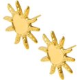 thumbnail image 1 of Fashionable Stainless Steel Irregular Heart with Sun Stud Earrings Golden 19x19mm, 1 of 4