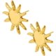thumbnail image 1 of Fashionable Stainless Steel Irregular Heart with Sun Stud Earrings Golden 19x19mm, 1 of 4