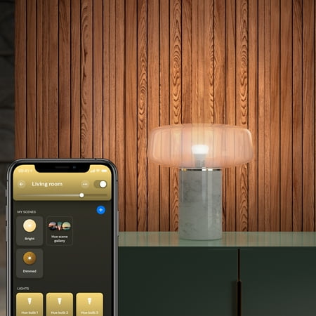 Philips - Hue A19 Bluetooth 75W Smart LED Bulb - White