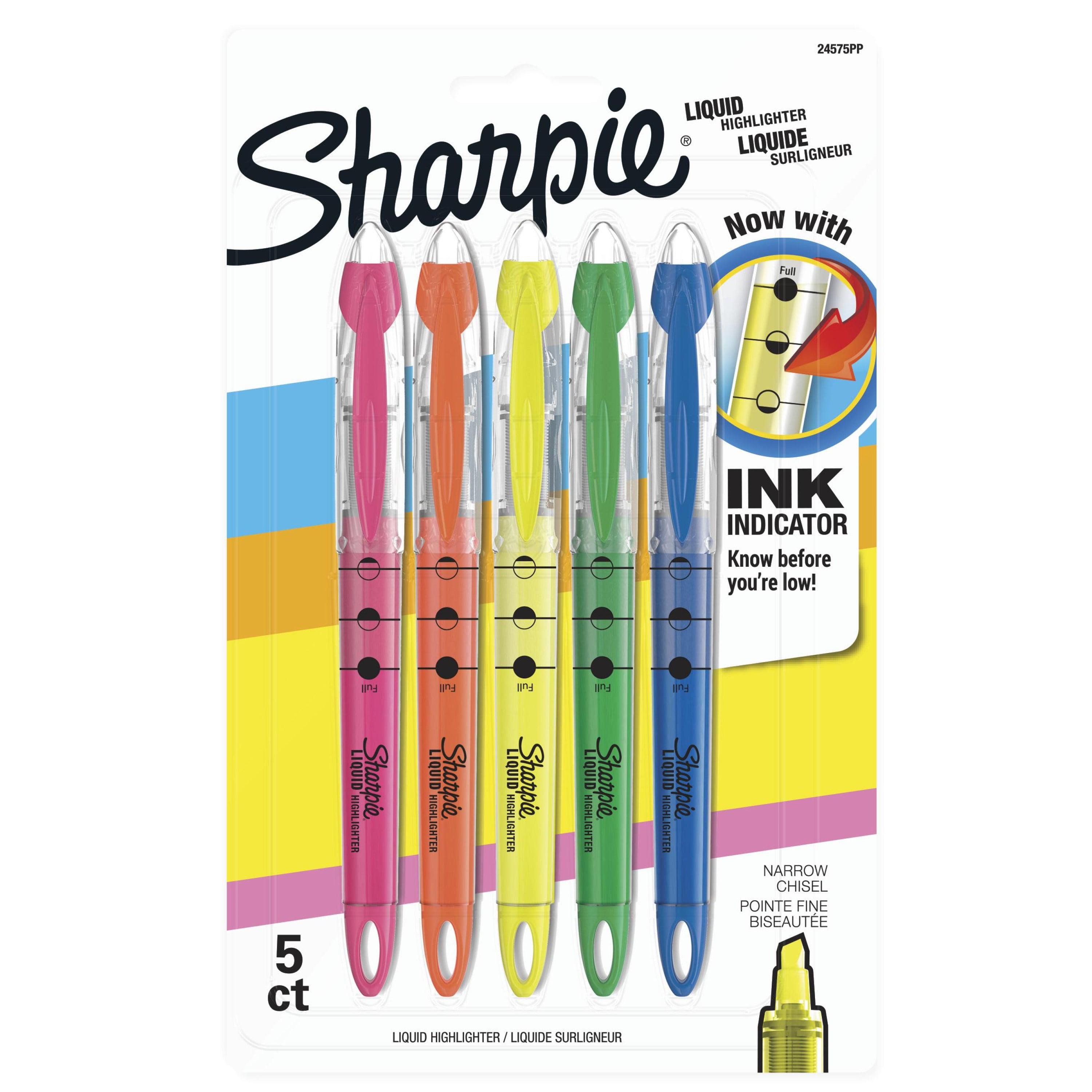 Sharpie Pocket style Highlighters Assorted Colors 4 Pens Plus 2 Bonus 