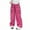 Pink#1058, variant on LIIPEE Girl Boy Cargo Pants Solid Color Baggy Elastic Waist Wide Leg Trousers With Pockets Child Trendy Picnic Stretch Street Outdoor Hiking Pants,Pink,13-14 Years