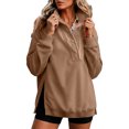 thumbnail image 3 of Dqueduo Womens Oversized Sweatshirts with Snap Button Henley Collar Soft Fleece Pullover Tops Fall Winter Clothes 2026 Cute Fashion Outfits, 3 of 7