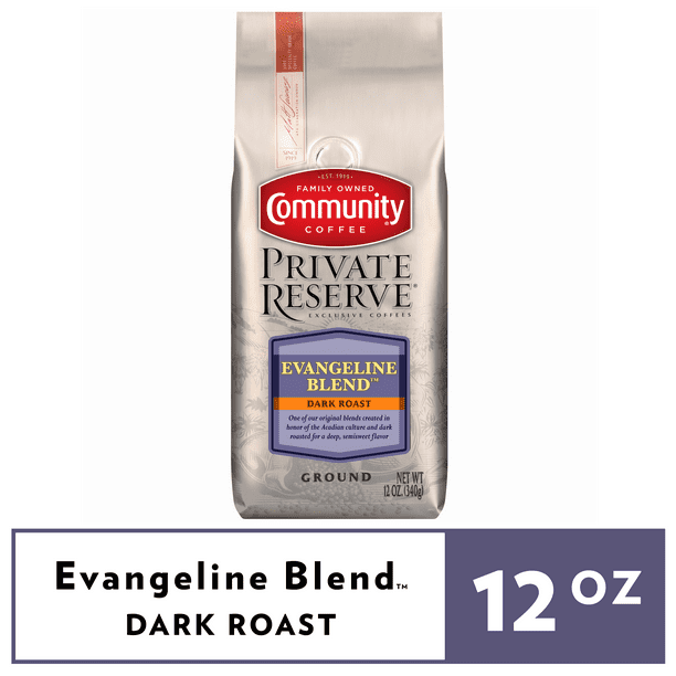 Community Coffee Private Reserve Evangeline Blend Dark Roast Ground Coffee 12 Oz Bag Walmart Com Walmart Com