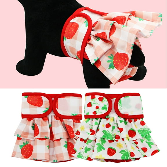 Travelwant Luxury Reusable Dog Diapers Durable & Washable Sanitary Wraps Panties for Female Pets with Strong & Flexible Velcro