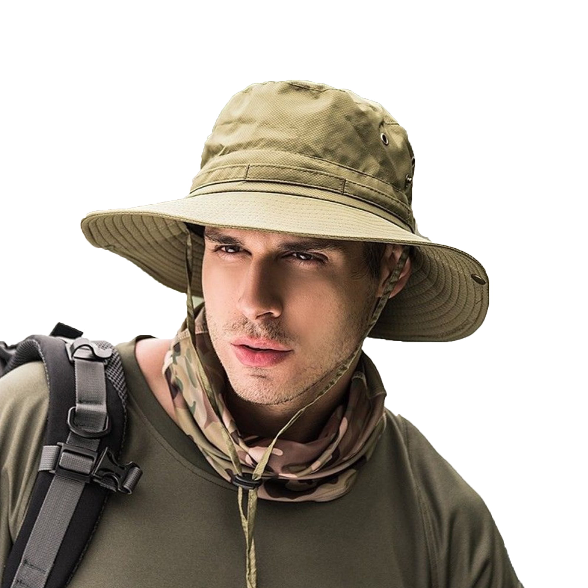 SUNSIOM Men's Military Bucket Hat Boonie Hunting Fishing Climbing ...