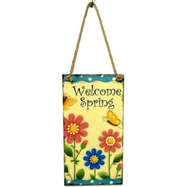 Happy Easter Wooden Sign Welcome Spring Hanging Plaque Easter Plaque Festival Wall Door Sign Home Decoration