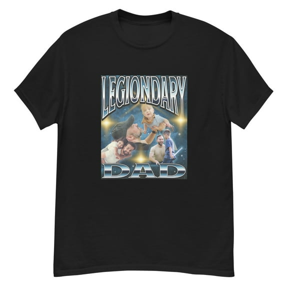 Custom Dad Picture Shirt, Personalized Father's Day T-Shirt,Bootleg Dad Tee (S)