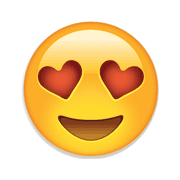 Emoji Heart Eyes Edible Icing Image for 8 inch round cake