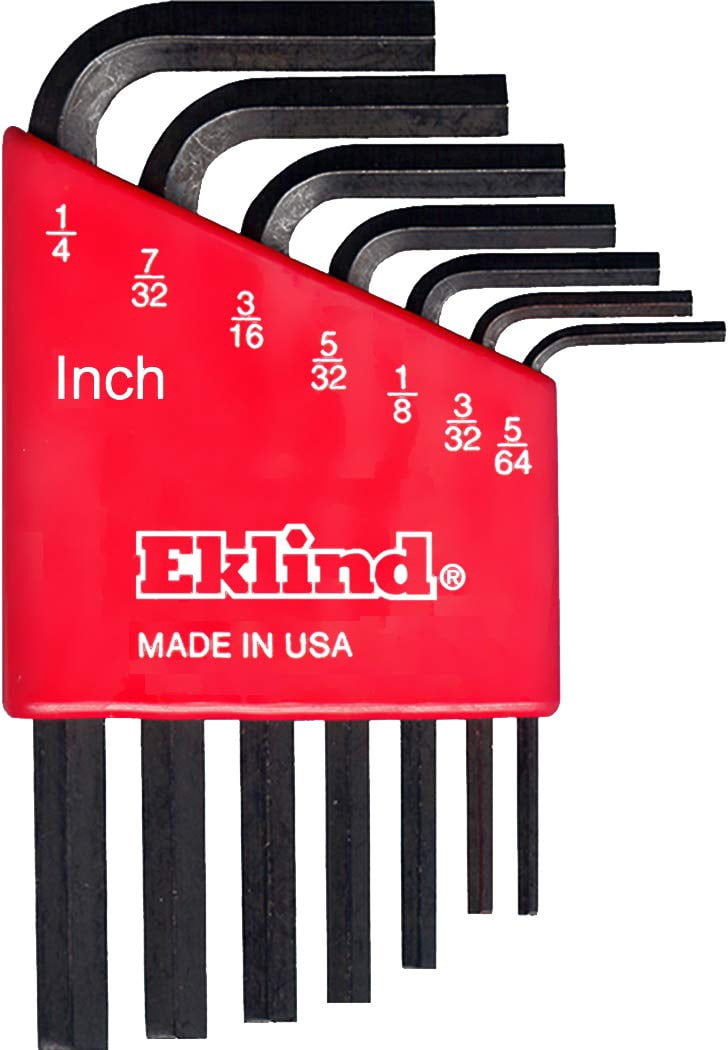 EKLIND Innensechskantschlüssel-Set – 9-teilig, SAE Maße 5/64" Bis 1/4", Klappbarer Griff Aus Stahl, Made In USA