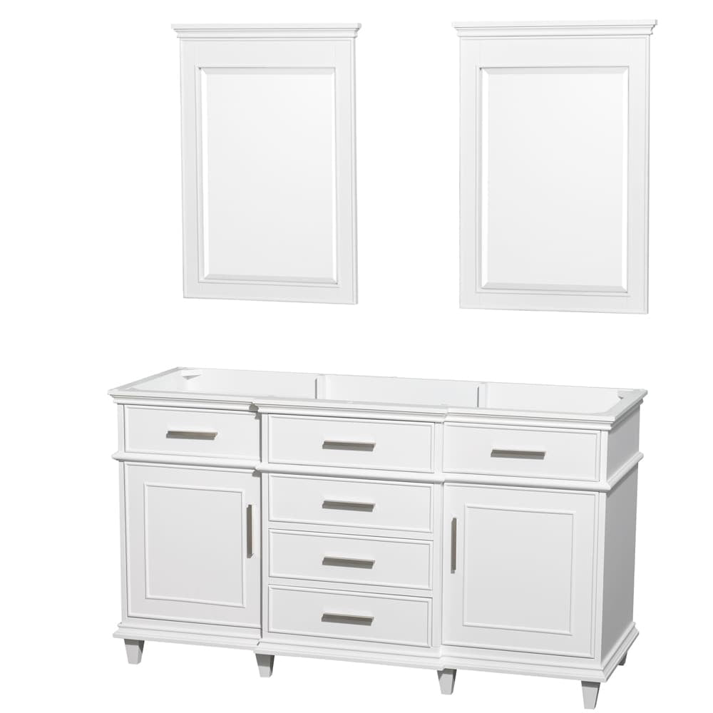 Wyndham Collection Berkeley 60 inch Double Bathroom Vanity in White