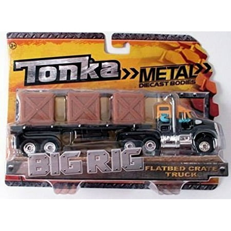 Kenworth Big Rig - Metal Diecast Bodies, Big Rig. Flatbed Crate Truck. 1:55th Scale., Flatbed Crate truck By Tonka