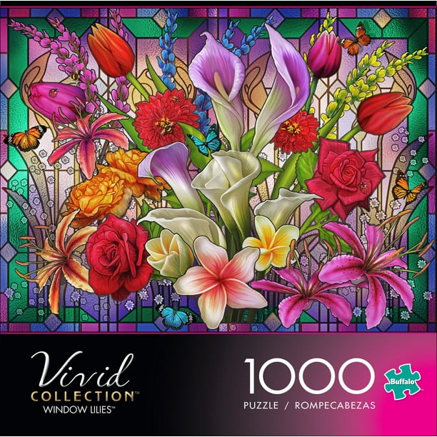 Buffalo Games Vivid Collection Window Lilies 1000 Piece Jigsaw