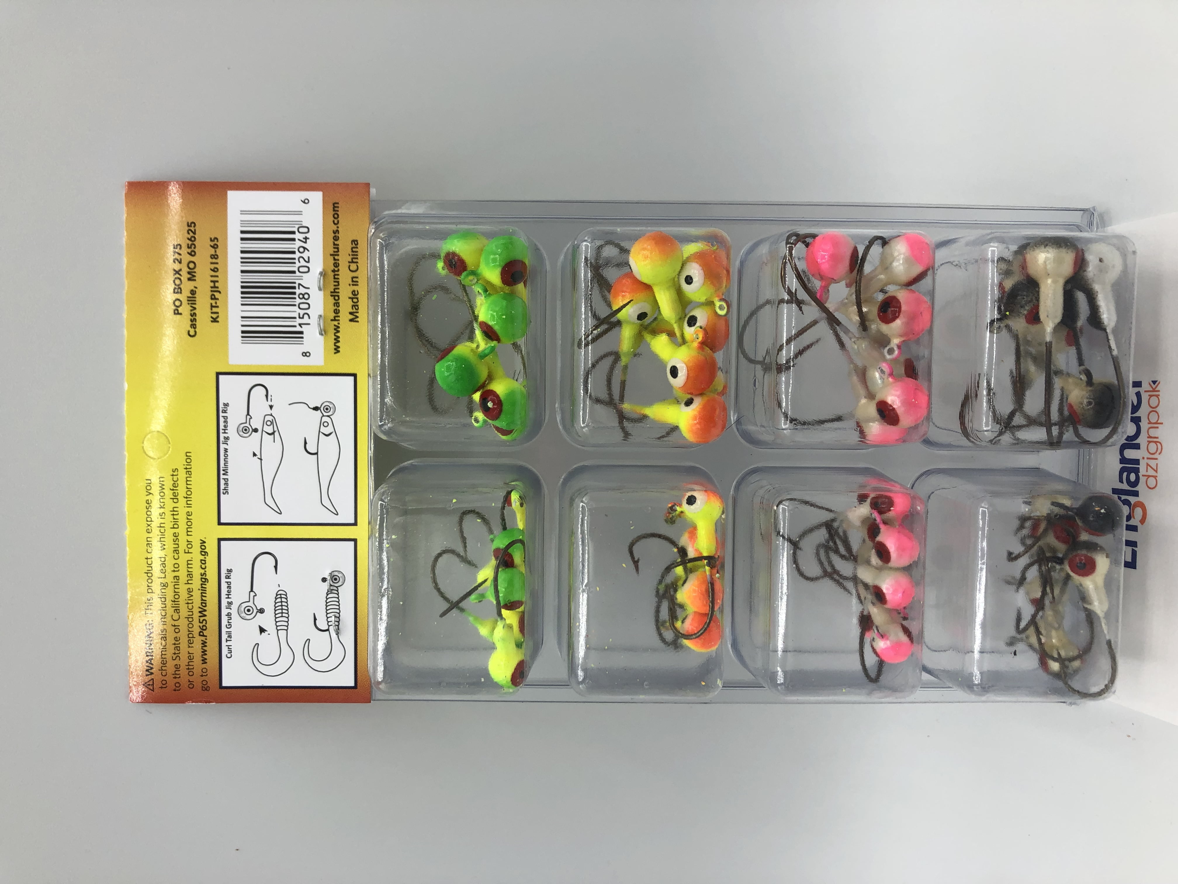 Headhunter Lures Jig Head - 65 Pc - Ideal for Crappie Fishing