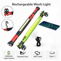 2026 Magnetic Rechargeable LED Work Light Bar, Under Hood Mechanic Light for Car Repair, Garage, Shop & Detailing, Portable Cordless Trouble Light with Strong Magnet & Hanging Hook