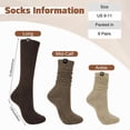 thumbnail image 4 of Loritta Secret Slouch Socks Women, 6 Pairs Cotton Cushioned Knee High Boot and Scrunch Stacked Long Socks for Women, Size 9-11, 4 of 7