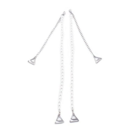 

CANKER Ladies Women Decorative Bra Straps 6mm/8mm Imitation Pearl Beading Shoulder Chain Replacement Removable for Wedding Gown Dress
