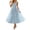 C1-Blue1032, variant on SONXAHE Floral Lace Midi Dress For Women Wrap V Neck Waist Tie Tulle Skirt Bridal Long Dress