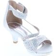 thumbnail image 3 of Bella Marie Girls Zoey-2k Fashion Dress Heel Sandals, 3 of 4
