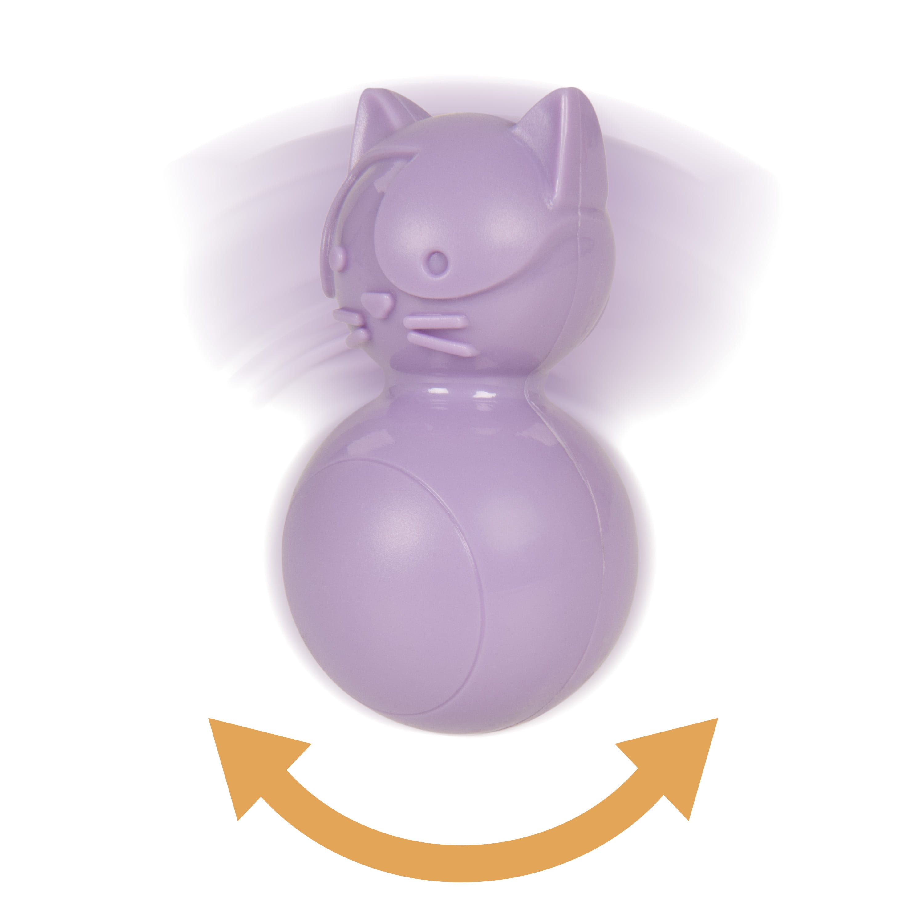 SmartyKat Teeter Tiger Cat Exercise Toy – Stimulating Motion Toy for Cats, Purple