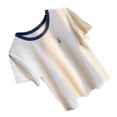 thumbnail image 3 of Camiseta de cuello redondo camiseta informal de manga corta para mujer de tejido de poliéster para interiores y exteriores ANGGREK  Otros, 3 of 8
