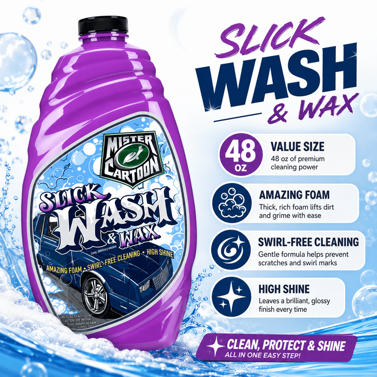 Turtlewax, Car Wash, 54253, Slick Wash & Wax 48 Oz - Walmart.com