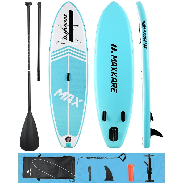 MaxKare Inflatable Stand Up Paddle Board SUP Inflatable Paddle Board with  Paddleboard Accessories Triple Action Pump - Walmart.com