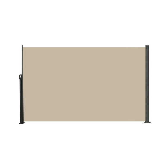 Retractable Side Awning, UV Resistant Waterproof Privacy Screen - Patio Garden Balcony Shade, Dark Grey, 118" x 63"