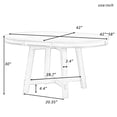 thumbnail image 2 of Natural Wood Wash Dining Table - Seats 6 Comfortably Round Extendable In Wash. Constructed With Solid Wood, , Rubber Wood. 6. Adjustable 42" To 58" 16" Leaf, 2 of 5