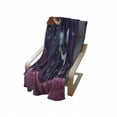 thumbnail image 3 of Alien Soft Flannel Fleece Throw Blanket, Cosmic Space Background with Funny Character Outer World Elements, Cozy Plush for Indoor and Outdoor Use, 50" x 70", Dark Purple Multicolor, by Ambesonne, 3 of 5