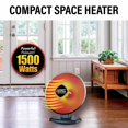 thumbnail image 4 of As Seen On TV Handy Heater Heatwave Parabolic Portable Space Heater 1200 Watt Ceramic 15” Dish Auto-Off Safety, 4 of 7