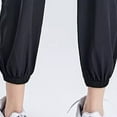 thumbnail image 6 of Giftesty Womens Pants Clearance!Women's Large Size Pocket Sports Pants Women's Loose Speed Dry Showing Thin Mid-waist Casual Fitness Pants Bundle Feet Running Pants, 6 of 6