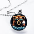 thumbnail image 2 of Xiong Fugu Elegant Glass Circular Pendant Necklace - Stunning Jewelry for Every Occasion, 2 of 5