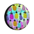 thumbnail image 1 of Lsque Graffiti Pineapples Pattern Tire Covers - Tough Tire Wheel Protector for Truck, SUV, Trailer, Camper, RV-14 inch, 1 of 6