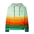 thumbnail image 5 of Hoodies for Women Pullover Plus Size Waffle Pockets Hooded Tops Color Block Long Sleeve Sweatshirts with Hood (Green 3XL), 5 of 6