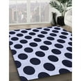 thumbnail image 2 of Ahgly Company Indoor Round Patterned Midnight Blue Area Rugs, 6' Round, 2 of 6