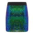 thumbnail image 2 of Zaldita Kids Girls Sequins Bodycon Mini Skirts Sparkly Elastic Waist Pencil Skirts Ballet Dance Party Skorts Dancewear Green 130, 2 of 7
